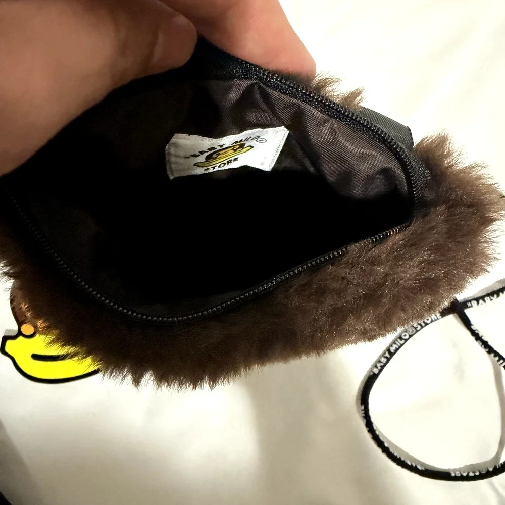 Bape Baby Milo Brown Fur Side Bag